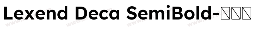 Lexend Deca SemiBold字体转换